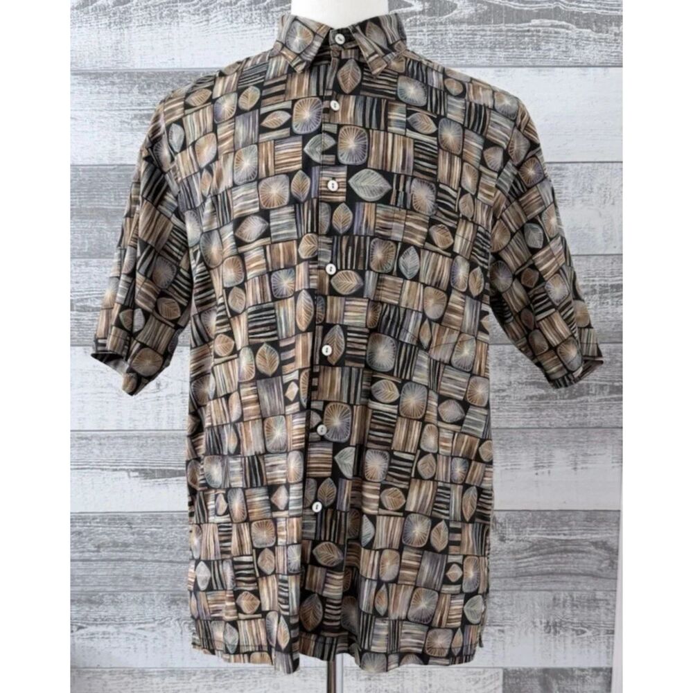 Tori Richard Hawaiian Short Sleeve Button Shirt Cotton Lawn Multicolor Men's L